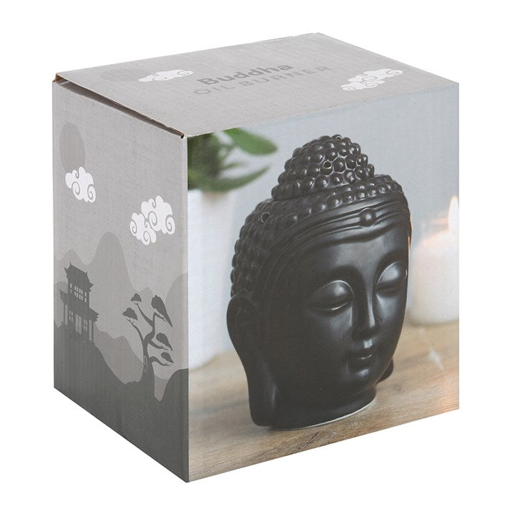 Oil Burner | Buddha Head | Small | Black