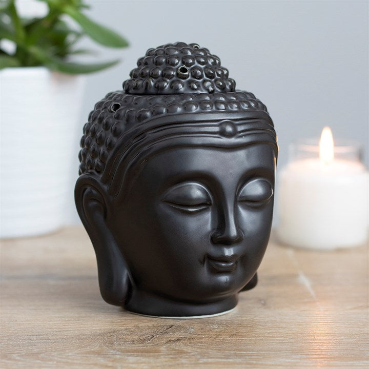 Oil Burner | Buddha Head | Small | Black