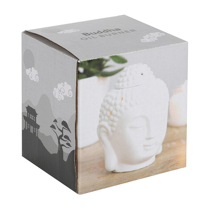Oil Burner | Buddha Head | Small | White