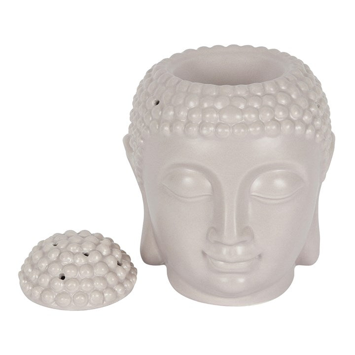 Oil Burner | Buddha Head | Large | Grey