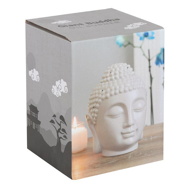 Oil Burner | Buddha Head | Large | Grey